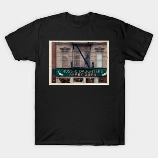 Russ & Daughters Appetizers in the Lower East Side - Kodachrome Postcard T-Shirt